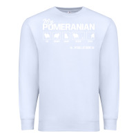 White dog pomeranian cute dog puppy pet black paw Premium Sweatshirt - linhVisuals
