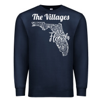 Navy the villages fl   florida city mandala t shirt Premium Sweatshirt - linhVisuals