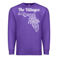 Purple the villages fl   florida city mandala t shirt Premium Sweatshirt - linhVisuals
