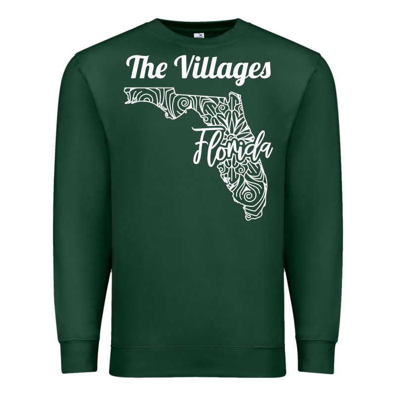 The Villages Fl   Florida City Mandala T Shirt Premium Sweatshirt by linhVisuals | Teevron