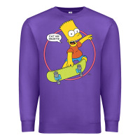 Purple the simpsons bart simpson eat my shorts premium t shirt Premium Sweatshirt - linhVisuals