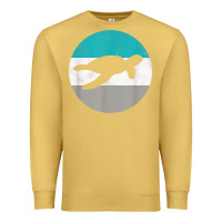 Antique Gold sea turtle retro gift for men or boys t shirt Premium Sweatshirt - linhVisuals