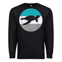Black sea turtle retro gift for men or boys t shirt Premium Sweatshirt - linhVisuals
