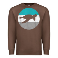 Chestnut sea turtle retro gift for men or boys t shirt Premium Sweatshirt - linhVisuals