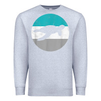 Heather Grey sea turtle retro gift for men or boys t shirt Premium Sweatshirt - linhVisuals
