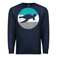 Navy sea turtle retro gift for men or boys t shirt Premium Sweatshirt - linhVisuals