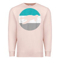 Pale Pink sea turtle retro gift for men or boys t shirt Premium Sweatshirt - linhVisuals