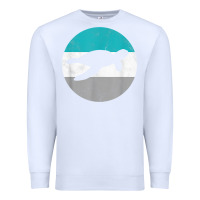 White sea turtle retro gift for men or boys t shirt Premium Sweatshirt - linhVisuals