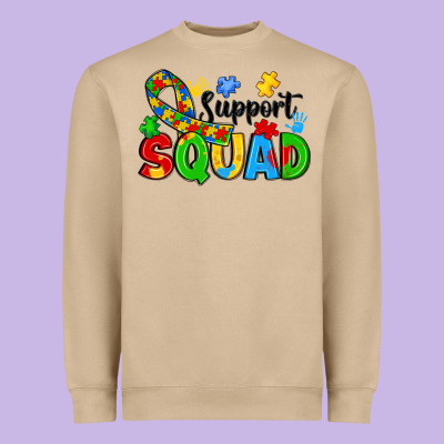 Support Squad Heavyweight Sweatshirt Designed By Jahusdesignshop