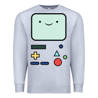 Heather Grey bmo   adventure time Premium Sweatshirt - linhVisuals
