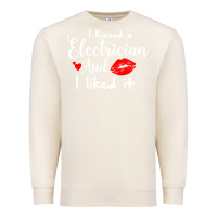 Sandshell i kissed an electrician and i liked it for girlfriend wife pullover ho Premium Sweatshirt - linhVisuals