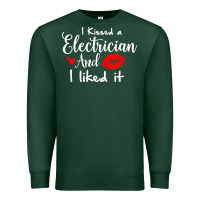 Sports Green i kissed an electrician and i liked it for girlfriend wife pullover ho Premium Sweatshirt - linhVisuals
