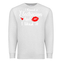 Oatmeal Heather i kissed an electrician and i liked it for girlfriend wife pullover ho Premium Sweatshirt - linhVisuals