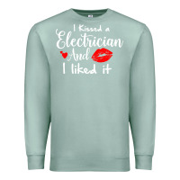Seafoam i kissed an electrician and i liked it for girlfriend wife pullover ho Premium Sweatshirt - linhVisuals