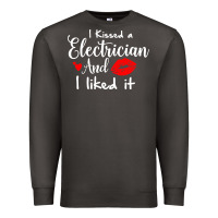 Smoke i kissed an electrician and i liked it for girlfriend wife pullover ho Premium Sweatshirt - linhVisuals