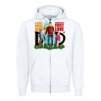 White a sons first hero a daughters first love Zipper Hoodie - JahusDesignShop