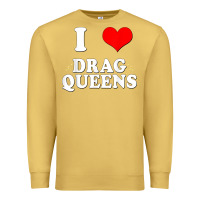 Antique Gold i love drag queens  i heart drag queens t shirt Premium Sweatshirt - linhVisuals
