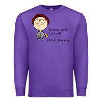 Purple this is my cup of i give a sh!t oh look it’s empty t shirt Premium Sweatshirt - linhVisuals