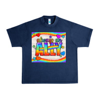Navy Always An Ally Pride LGBTQ+ Tumbler Urban Heavy Tee - BundleAndBundleShop