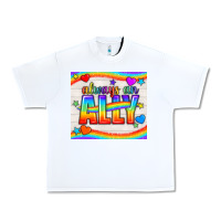 White Always An Ally Pride LGBTQ+ Tumbler Urban Heavy Tee - BundleAndBundleShop