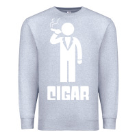Heather Grey cigar smoker Premium Sweatshirt - linhVisuals