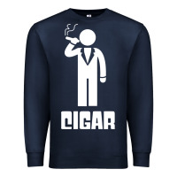 Navy cigar smoker Premium Sweatshirt - linhVisuals