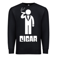 Black cigar smoker Premium Sweatshirt - linhVisuals