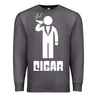 Charcoal Heather cigar smoker Premium Sweatshirt - linhVisuals