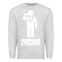 Dove Grey cigar smoker Premium Sweatshirt - linhVisuals