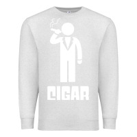 Oatmeal Heather cigar smoker Premium Sweatshirt - linhVisuals