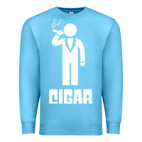 Ocean Blue cigar smoker Premium Sweatshirt - linhVisuals