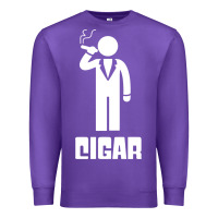 Purple cigar smoker Premium Sweatshirt - linhVisuals