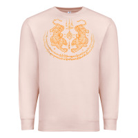 Pale Pink twin tiger sak yant tattoo muay thai thailand martial art tank top Premium Sweatshirt - linhVisuals