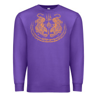 Purple twin tiger sak yant tattoo muay thai thailand martial art tank top Premium Sweatshirt - linhVisuals