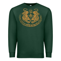 Sports Green twin tiger sak yant tattoo muay thai thailand martial art tank top Premium Sweatshirt - linhVisuals