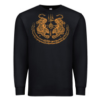 Black twin tiger sak yant tattoo muay thai thailand martial art tank top Premium Sweatshirt - linhVisuals