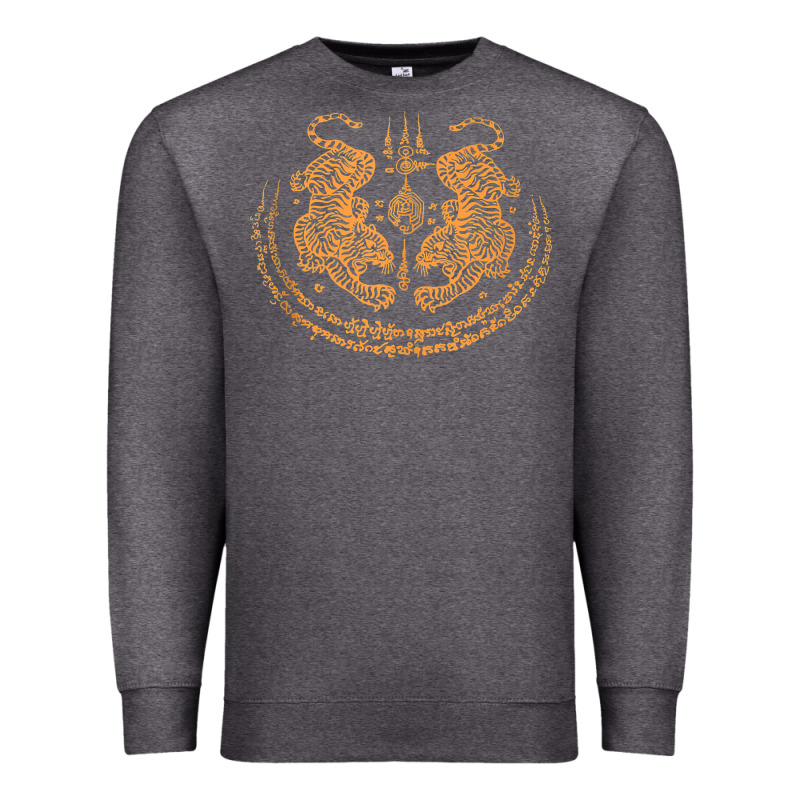Twin Tiger Sak Yant Tattoo Muay Thai Thailand Martial Art Tank Top Premium Sweatshirt by linhVisuals | Teevron