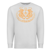 Dove Grey twin tiger sak yant tattoo muay thai thailand martial art tank top Premium Sweatshirt - linhVisuals