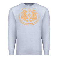 Heather Grey twin tiger sak yant tattoo muay thai thailand martial art tank top Premium Sweatshirt - linhVisuals