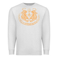 Oatmeal Heather twin tiger sak yant tattoo muay thai thailand martial art tank top Premium Sweatshirt - linhVisuals