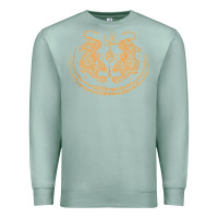 Seafoam twin tiger sak yant tattoo muay thai thailand martial art tank top Premium Sweatshirt - linhVisuals