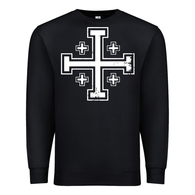 Crusader Cross Of Jerusalem Knights Templa Premium Sweatshirt by linhVisuals | Teevron