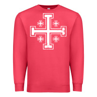 Cardinal crusader cross of jerusalem knights templa Premium Sweatshirt - linhVisuals