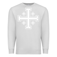 Dove Grey crusader cross of jerusalem knights templa Premium Sweatshirt - linhVisuals