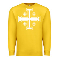 Lemon crusader cross of jerusalem knights templa Premium Sweatshirt - linhVisuals