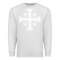 Oatmeal Heather crusader cross of jerusalem knights templa Premium Sweatshirt - linhVisuals