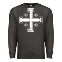 Smoke crusader cross of jerusalem knights templa Premium Sweatshirt - linhVisuals