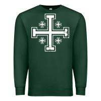 Sports Green crusader cross of jerusalem knights templa Premium Sweatshirt - linhVisuals