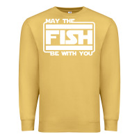 Antique Gold May The Fish Be With You Fishing3 Premium Sweatshirt - linhVisuals