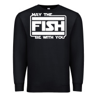 Black May The Fish Be With You Fishing3 Premium Sweatshirt - linhVisuals